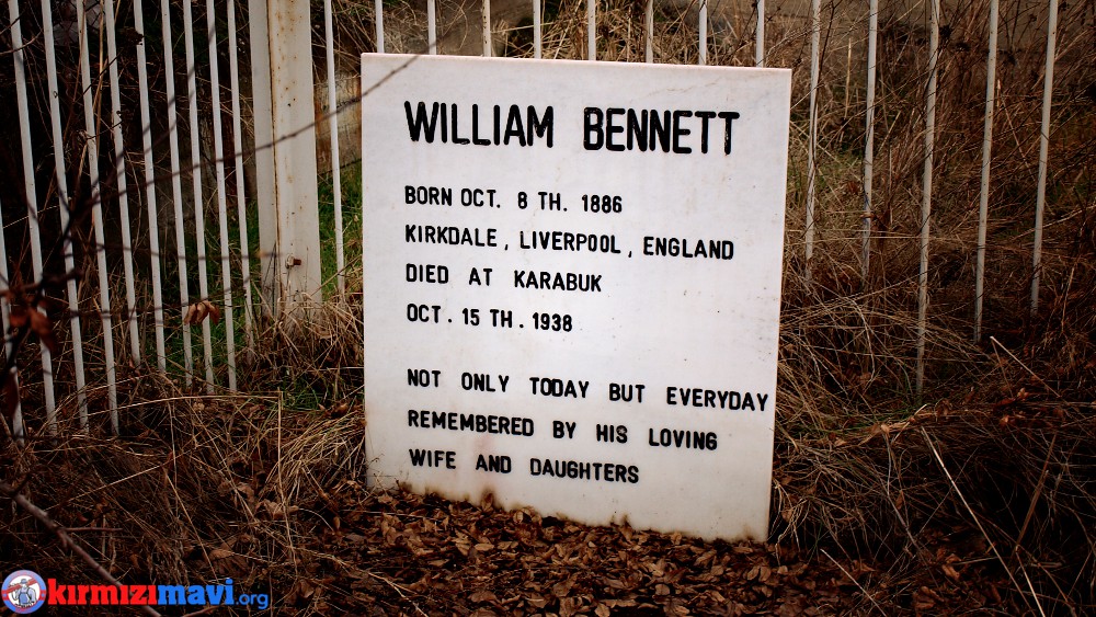 William Bennett'in Karabük'teki mezar taşı